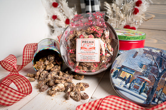 Pecan Gift Tin, 4oz Holiday Tin