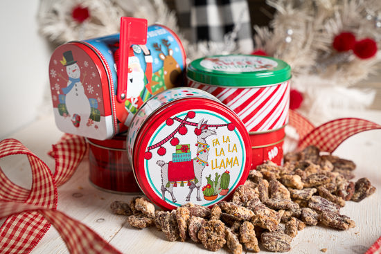 Pecan Gift Tin, 4oz Holiday Tin